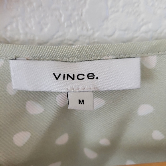 Vince Abstract Dot Silk Blend Blouse M - Picture 10 of 12